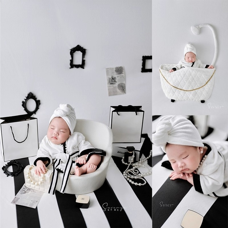 Baby Clothing Newborn - Newborn Photography Clothing Set White Bathrobe