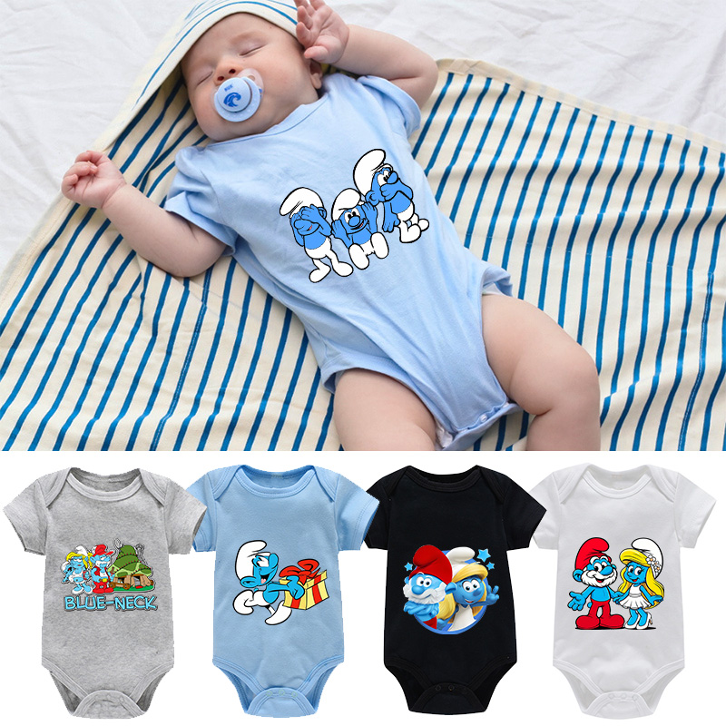 Baby Clothing Newborn - T-Smurfes Series Baby Romper Cotton Short
