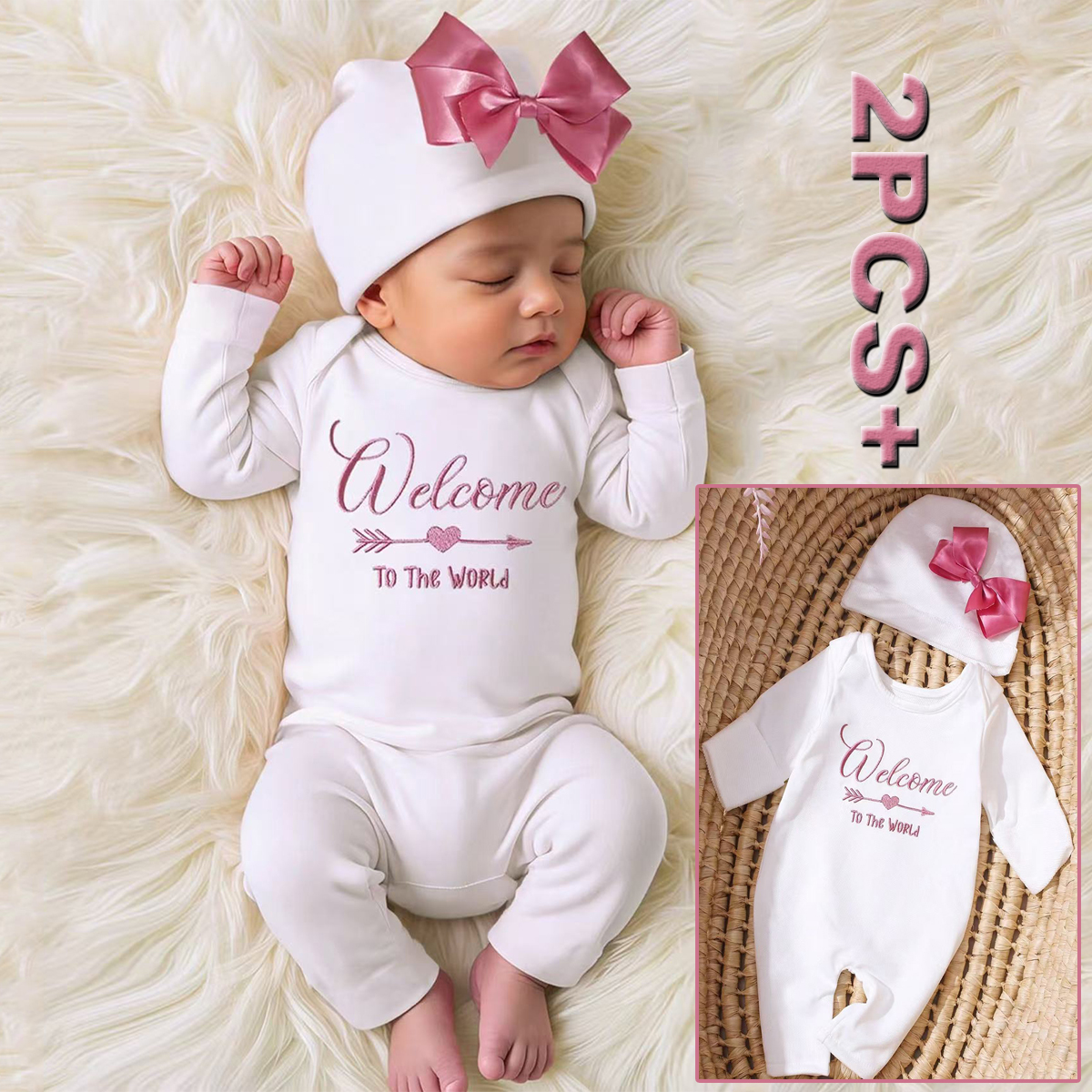 Baby Clothing Newborn - Ylsteed 2Pcs Newborn Photography Long Tleeves