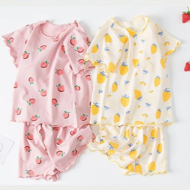Girls Summer Pajama Set Strawb - Baby Sleep Suit recensie en prijs