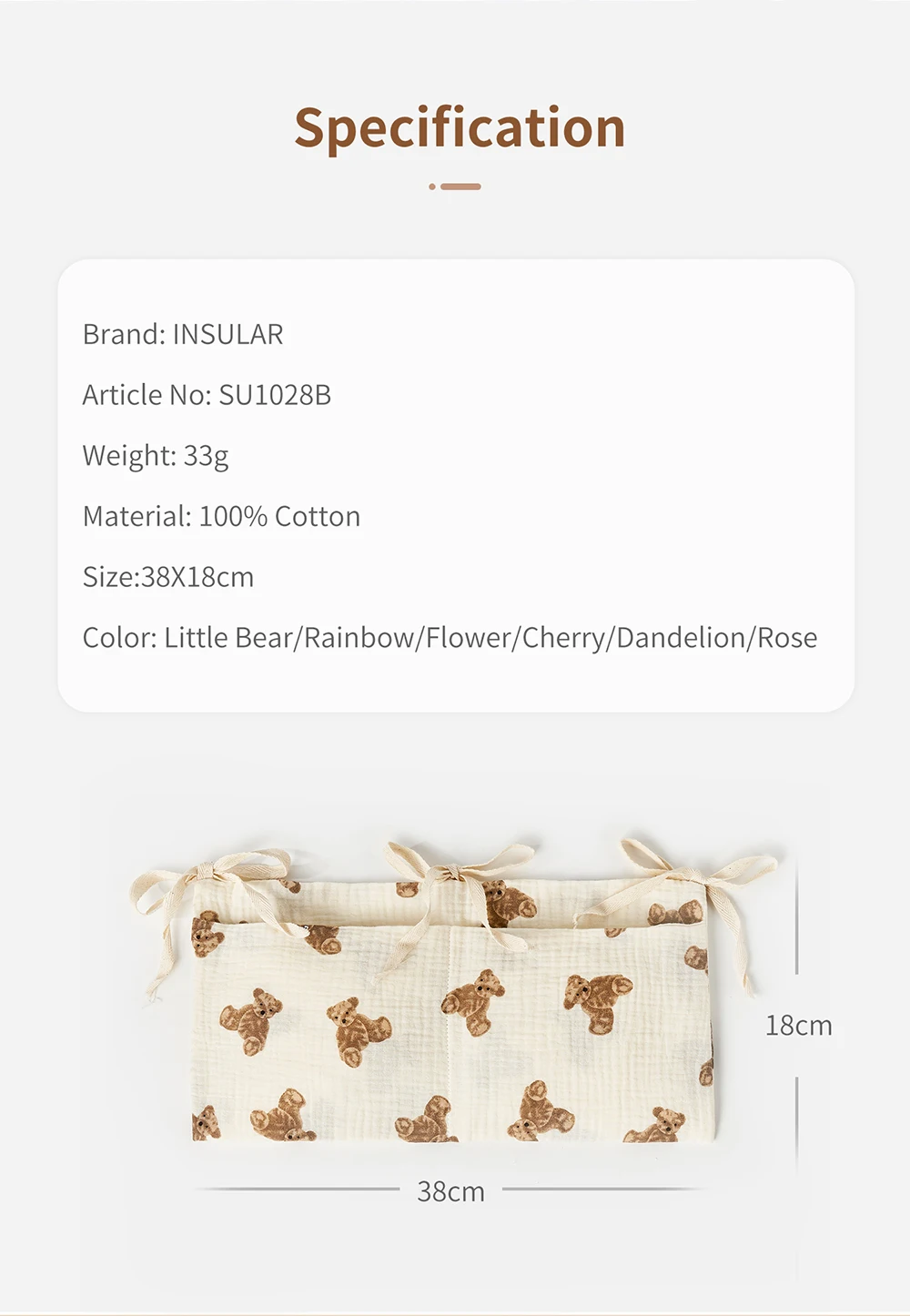 Baby Crib Organizer Cot Caddy  - Baby Clothing For Bed recensie en prijs