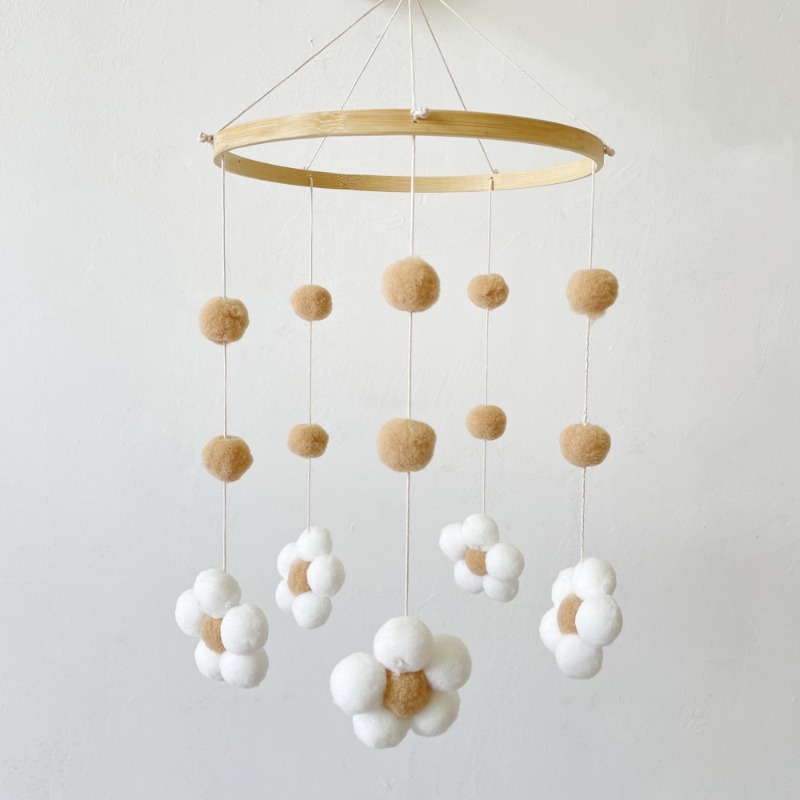 1pcs Ins Nordic Fur Ball Flowe - Baby Clothing For Bed recensie en prijs